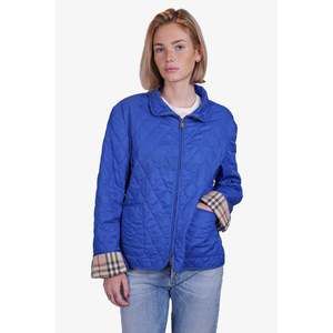 Burberry Blue Quilted Zip-up Jacket